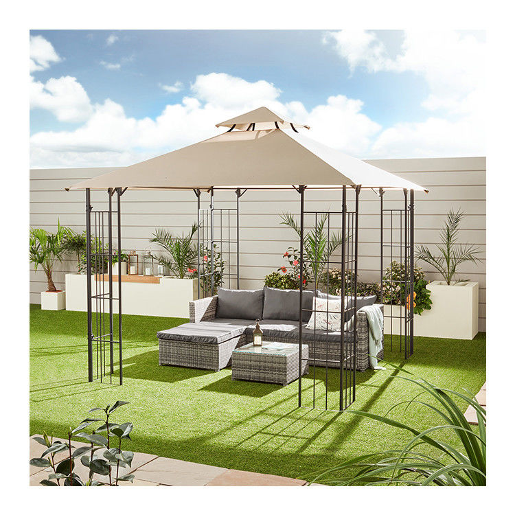 Polyesterstof D300 x W300 x H280cm Grill Gazebo Vervangend Canopy voor Patio Shelter