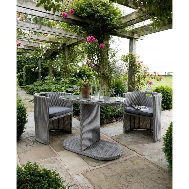 Small Space Solution Outdoor Bistro Set met W67 x D57 x H74cm stoelgrootte en postverpakking