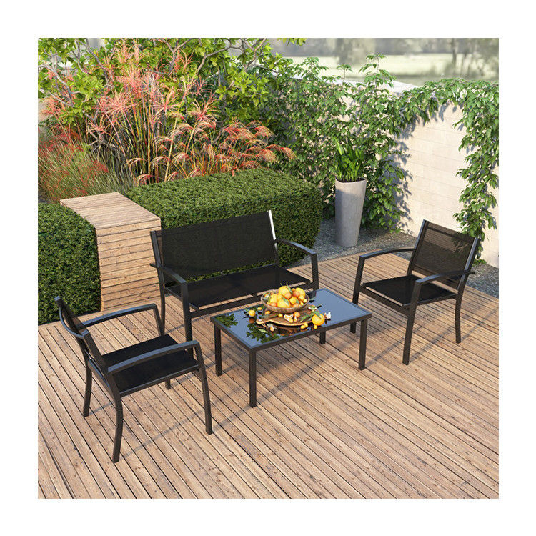 Balkon of patio lounge set metalen raam tuin set voor buiten 4 zitplaatsen ontspanning
