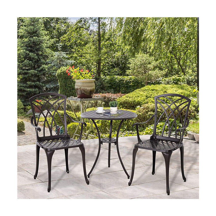 Gegote aluminium balkonmeubelen AJUNION 2 zitplaatsen Outdoor Bistro Set met ronde tafel