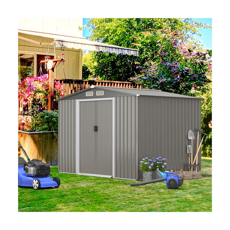 8x6ft Tuinhuis Gereedschapsopslag Schuur met Luchtluchtruiming 69kg Poeder bekleed frame door AJUNION