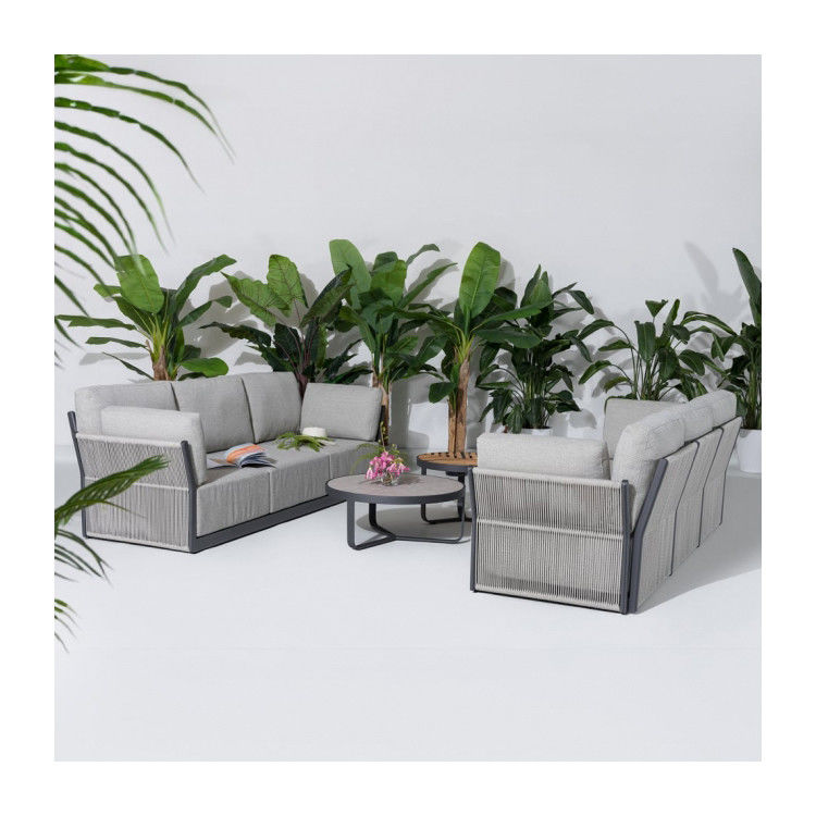 Moderne luxe patio meubels stoffen bank tuin set voor villa tuin moderne stijl