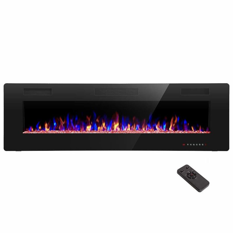 12 Bed Color Mode AJUNION 60 Inch Wandgebouwde zijde-schermprinter Elektrische open haard