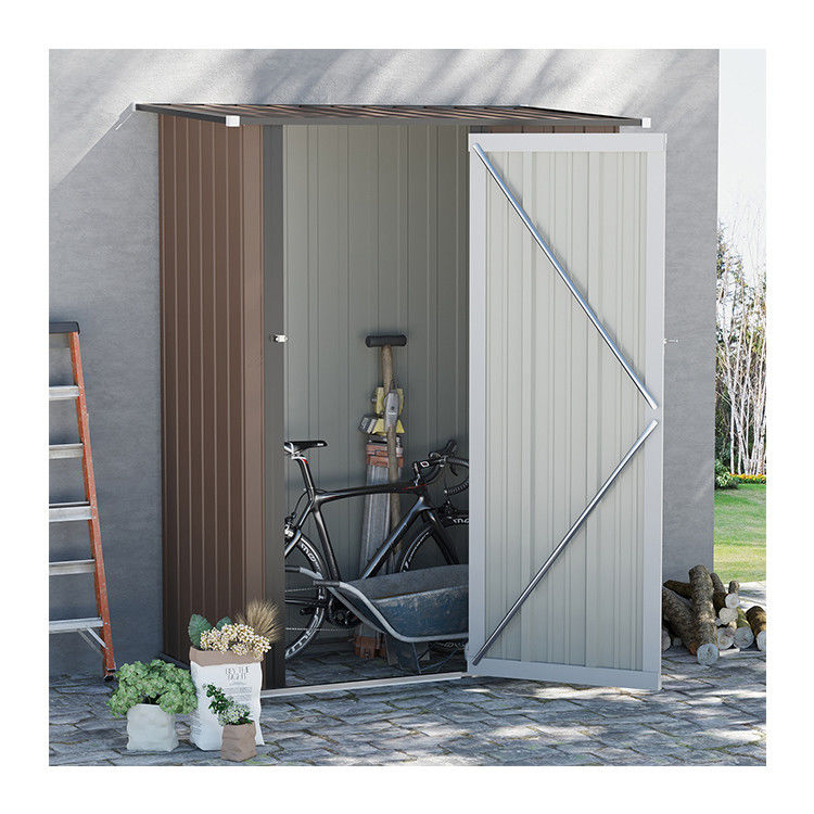 AJUNION 5x3FT gegalvaniseerd staal buiten schuur voor duurzame gereedschappen en fiets opslag