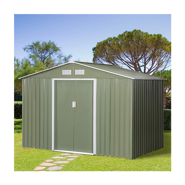 64.5kg gegalvaniseerd staal opslag schuur AJUNION 9 x 6ft 2 deuren voor tuinbouw schuur