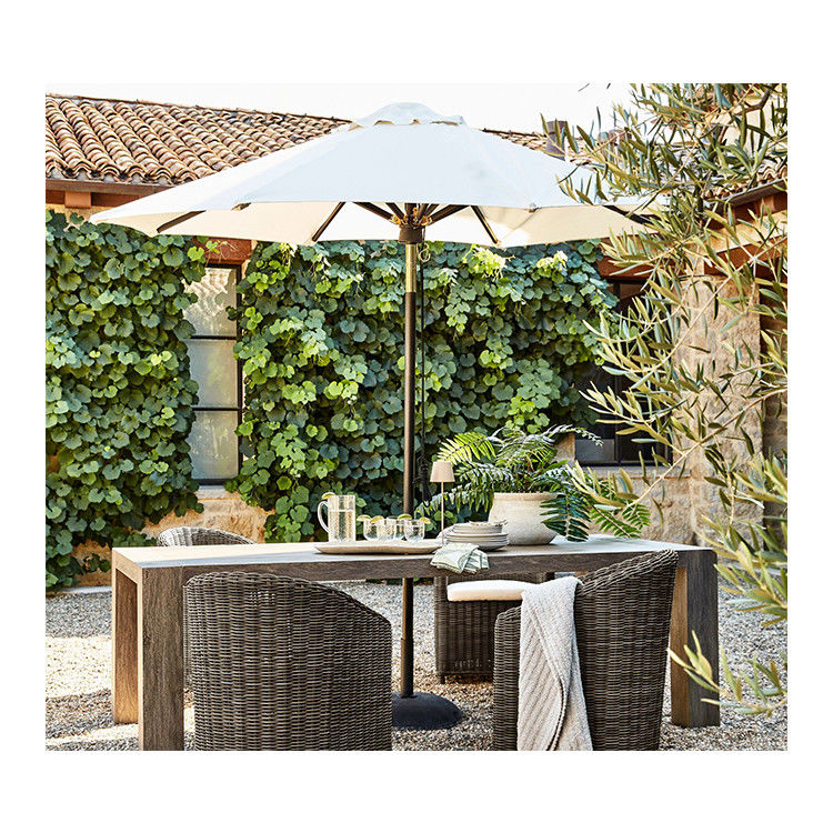 Aluminium frame kantel zonnestand voor tuin restaurant AJUNION 9ft ronde patio paraplu