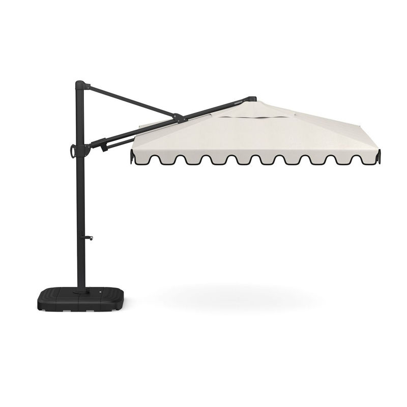 18" W x 103" H AJUNION Moderne aluminium waterdichte parasol voor commercieel restaurant