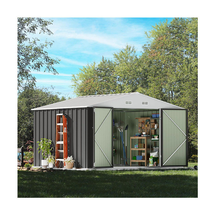 Buitenopslaggereedschappen Schuur Metalen huis van grote grootte 8x10 ft met 66,5 inch hoge stalen deuren
