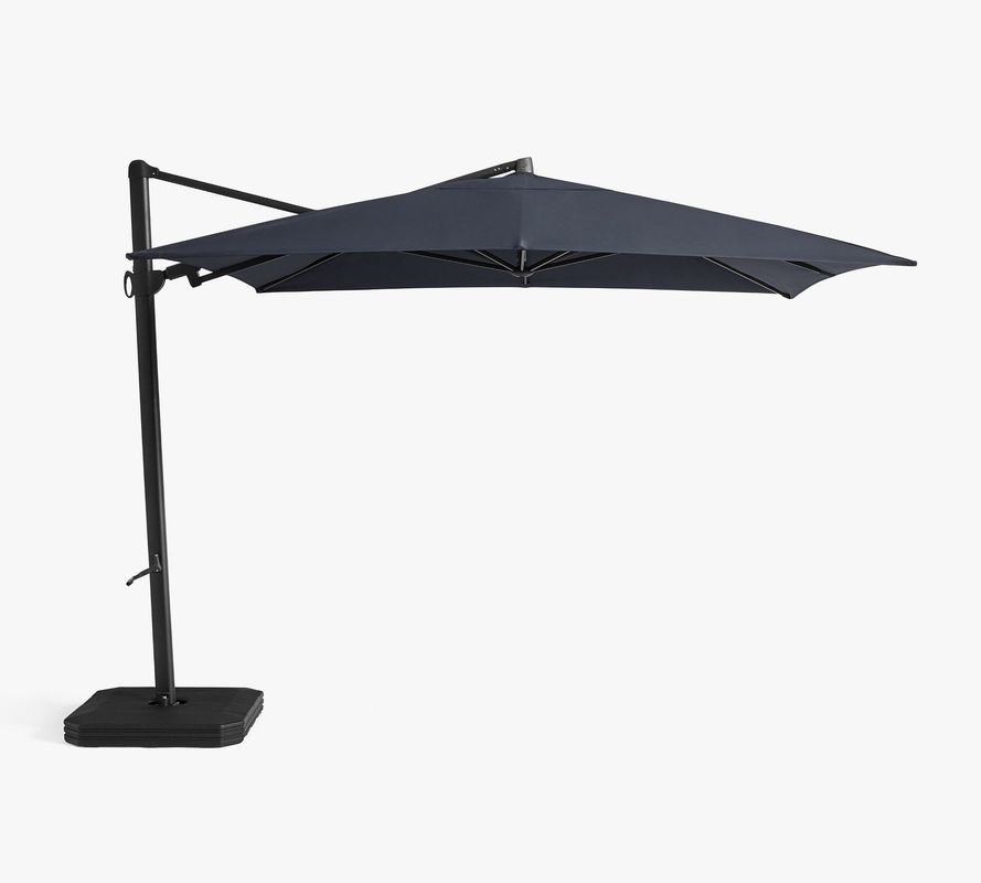 Waterdicht buitenparaplu AJUNION Grote grootte Aluminium Cantilever Paraplu met basis