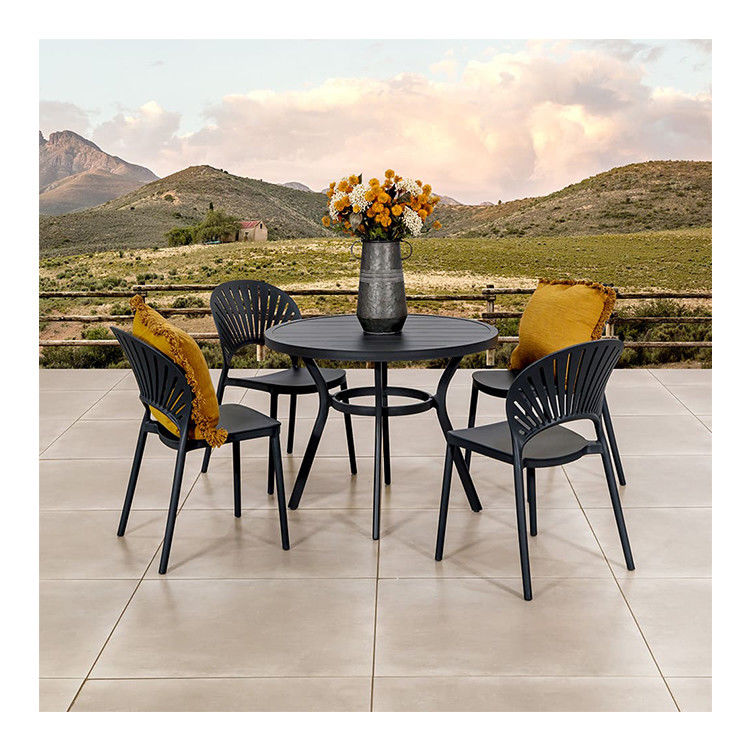 Ronde eettafel en stoel grootte L 52 x W45 x H83cm Set voor buitenleven door AJUNION