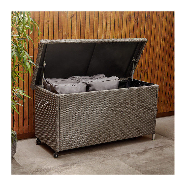AJUNION Rattan Weave Cushion Storage Box Een must-have voor gereedschappen slot en wielen inbegrepen