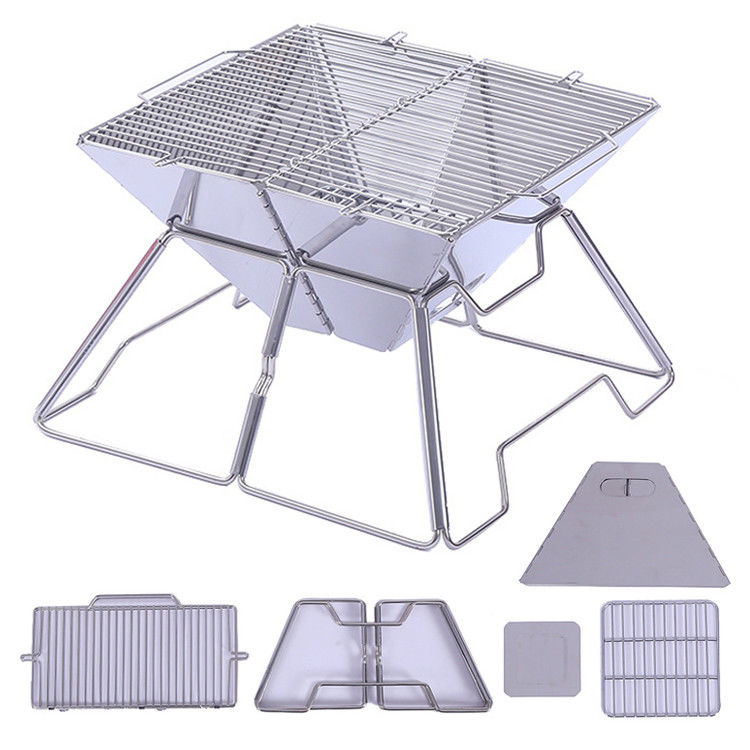 Afklapbare draagbare camping Houtskool Barbecue BBQ Grill voor wandelen buiten Picknick en BBQ