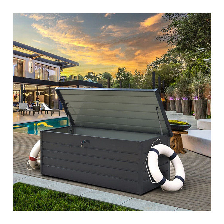 Modern Design AJUNION 600L Metalen Waterdichte Outdoor Tuinopslag voor het zwembad