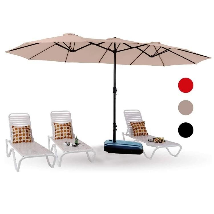 Commerciële Sonnenschirm Markt paraplu met licht 227,5 CM Radii en aluminium paal