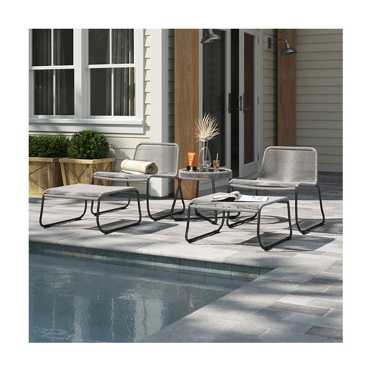 Minimalistisch ontwerp Tuin Set 2 zitplaatsen Outdoor meubels Lounge Set voor tuin bij het zwembad