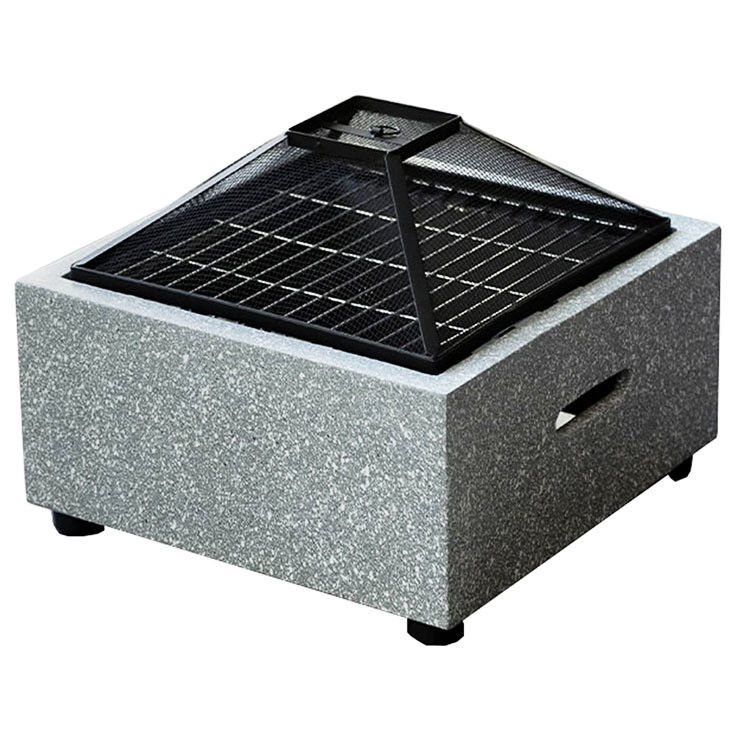 3 in 1 Vierkant Houtbrandende Kazerne Houtskool BBQ Grill Table Combo voor Outdoor Product