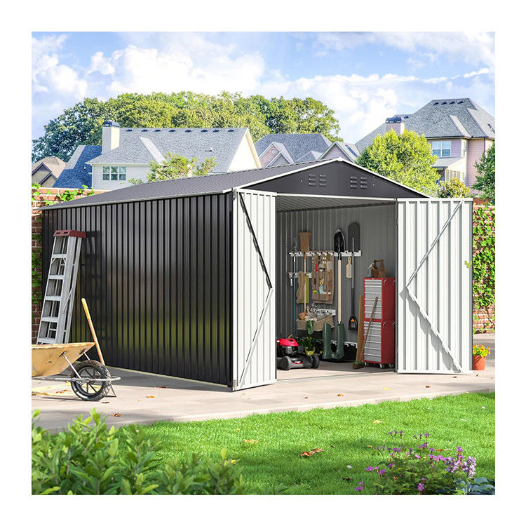Waterdicht 8 x 12 FT metalen tuinhuis met 4 ventilaties en duurzaam ontwerp van AJUNION