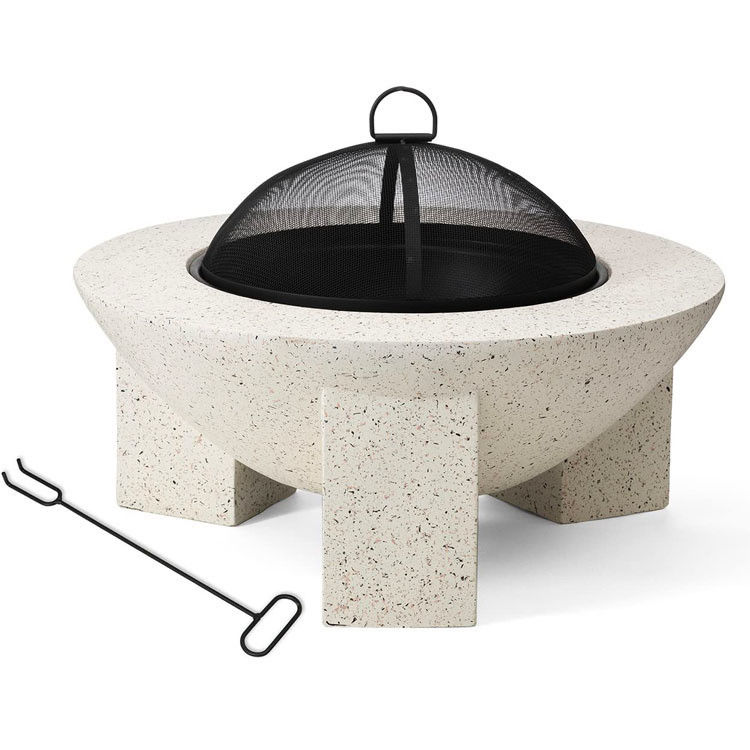 Outdoor product 3 in 1 ronde houtkachel houtskool BBQ-grill tafel voor vuurfeest