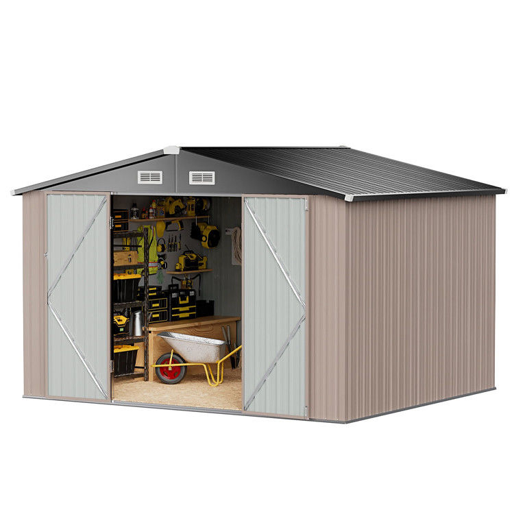 113*8,7*63 inch Moderne achtertuin gazon gereedschapshut Huis voor waterdichte tuin opslag