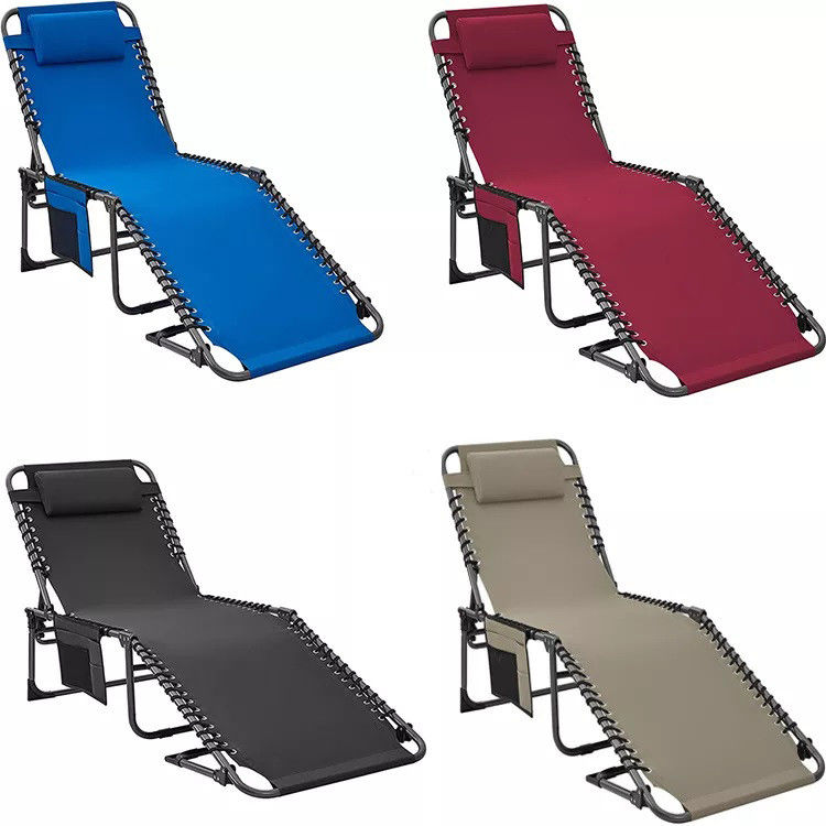 Outdoor patio tuin strand draagbare camping ligstoel met lichtgewicht ontwerp