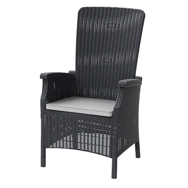 Tuinstoel voor buitenmeubilair Plastic High Back Coffee Eetkamer Armstoel in Patio
