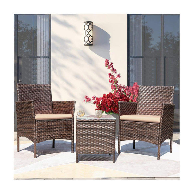 Recreatie Outdoor AJUNION PE Rattan Patio Meubels Set voor Balkon Pool Tuin