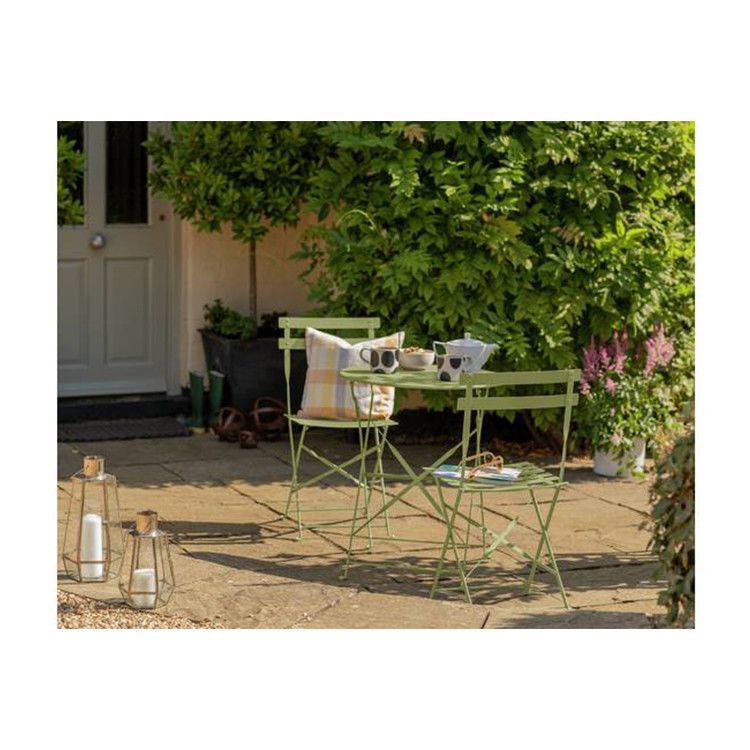 Stylish Metal Steel Tuin Set voor Patio Tuin Cottage W80xD68xH82cm Outdoor Bistro Set