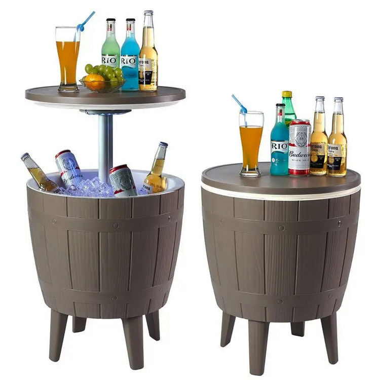 Opvouwbare buitencamping picknick strandcafé Bistro Bar Chill Ice Cooler Lift Top Wijn Bier Tafel met opslag