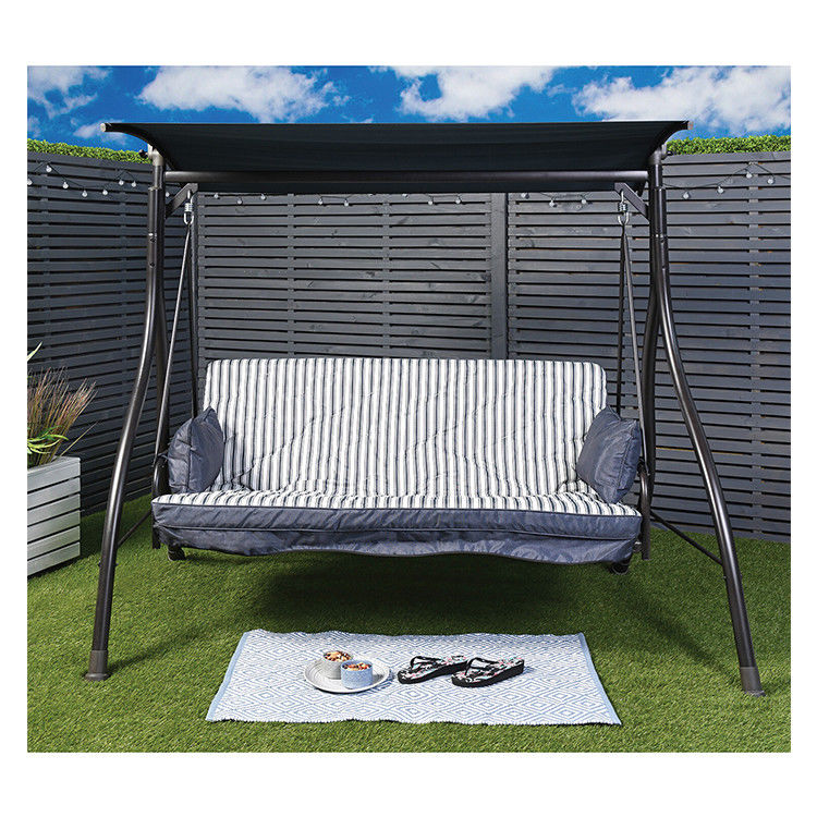 Comfortabele en duurzame 3 zitplaatsen tuin schommelstoel met baldachin Gewichtscapaciteit 340kg