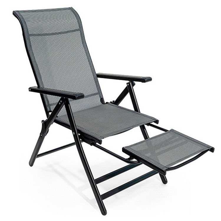 Outdoor Indoor Foot Pedal Mesh Stoel Pvc Stoel Opvouwbaar Slaapstoel Stoel voor het strand