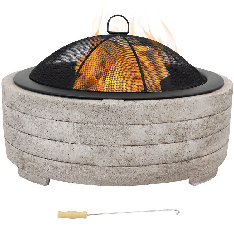 Houtskool barbecue grill vuurput schaal voor buiten patio tuin vuur camping picknick