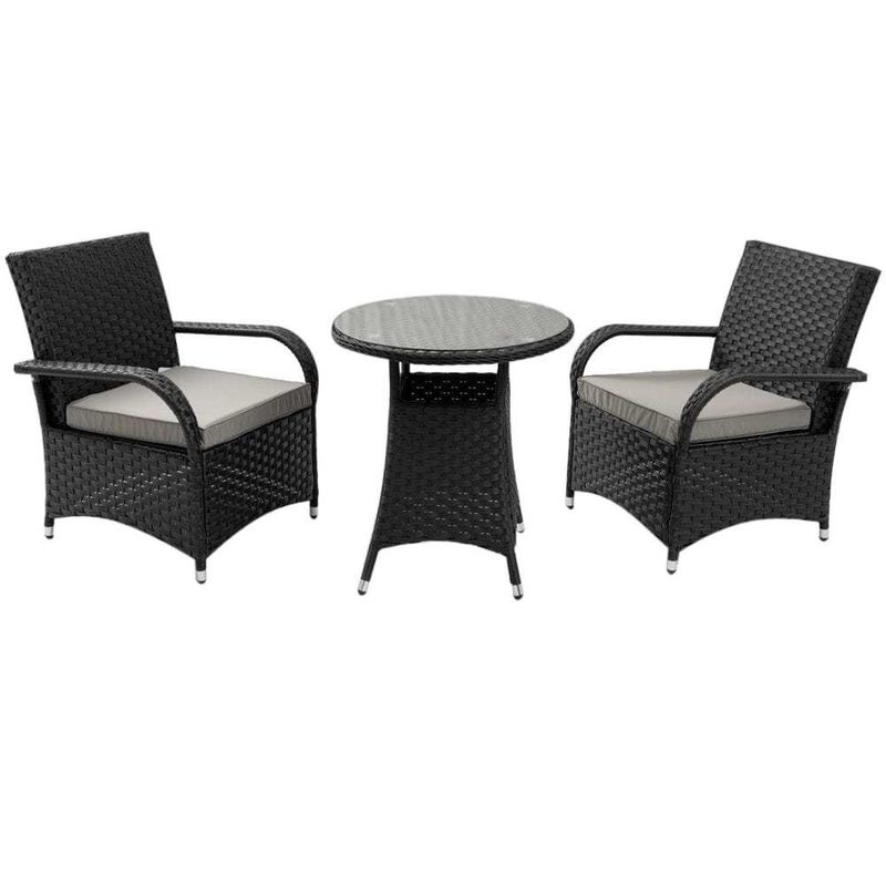 Moderne buitenmeubelen AJUNION 2 zitplaatsen Wicker Rattan Chat Meubels UV-bestendige