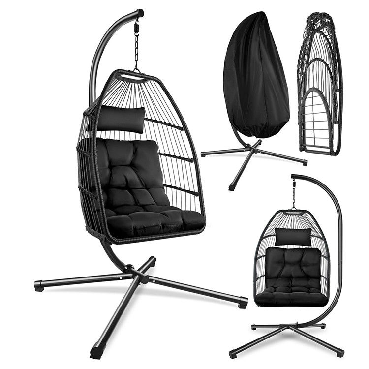 Opvouwbare hangende stoel voor het verpakken van de e-mail in de woonkamer inclusief AJUNION Patio Swing Chair