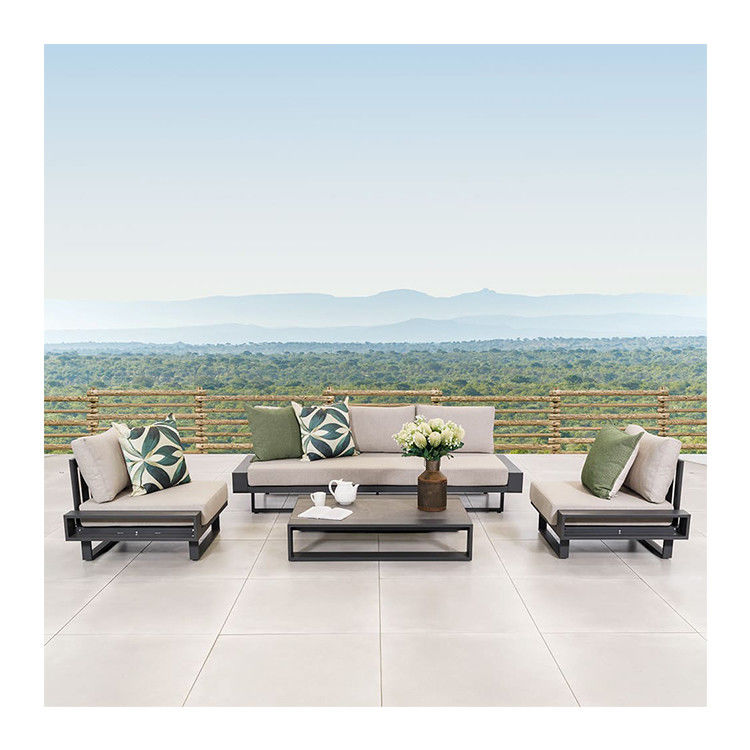 AJUNION Luxe Aluminium Sofa Set Meubelen met koffie tafel Grootte L 120 x W80 x H26cm