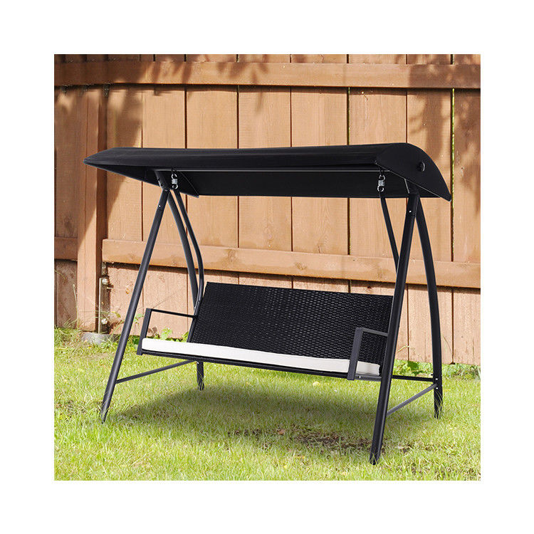 Postverpakking Y AJUNION tuin veranda schommelstoel wicker stoel hangende stoel patio schommels met luifel