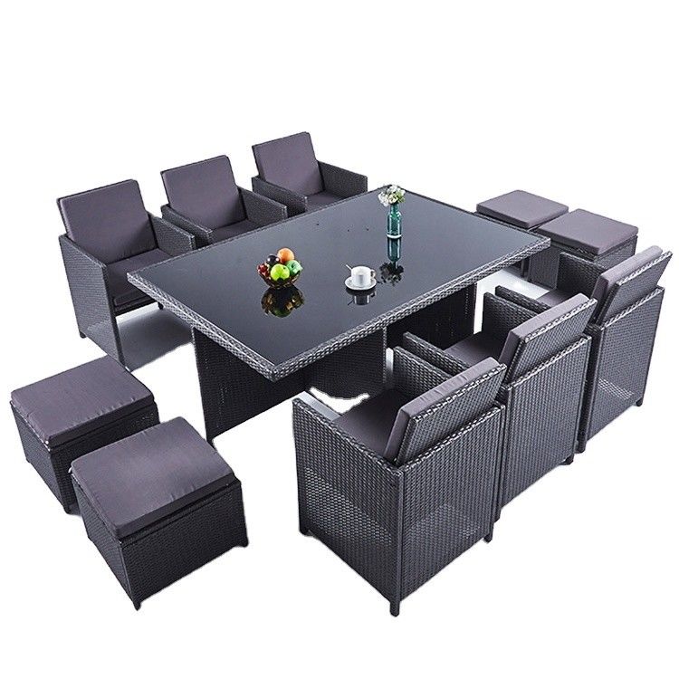 PE Rattan High Back Sofa Stoel Set voor Outdoor Indoor Patio Tuin Balkon Pool Strand