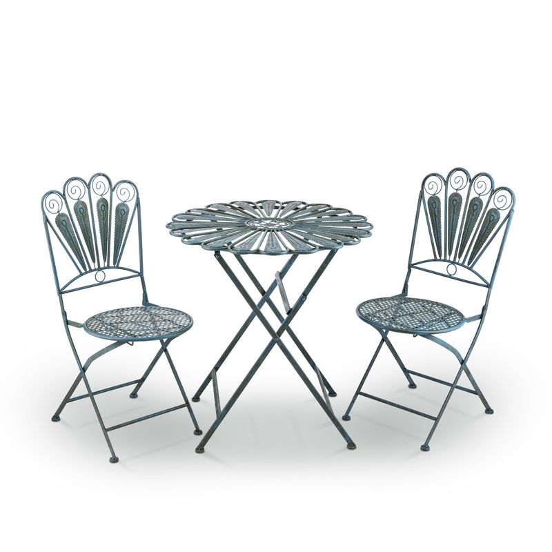 Opvouwbare tafel en stoel terras set Pauw geïnspireerd bistroset voor elke bijeenkomst