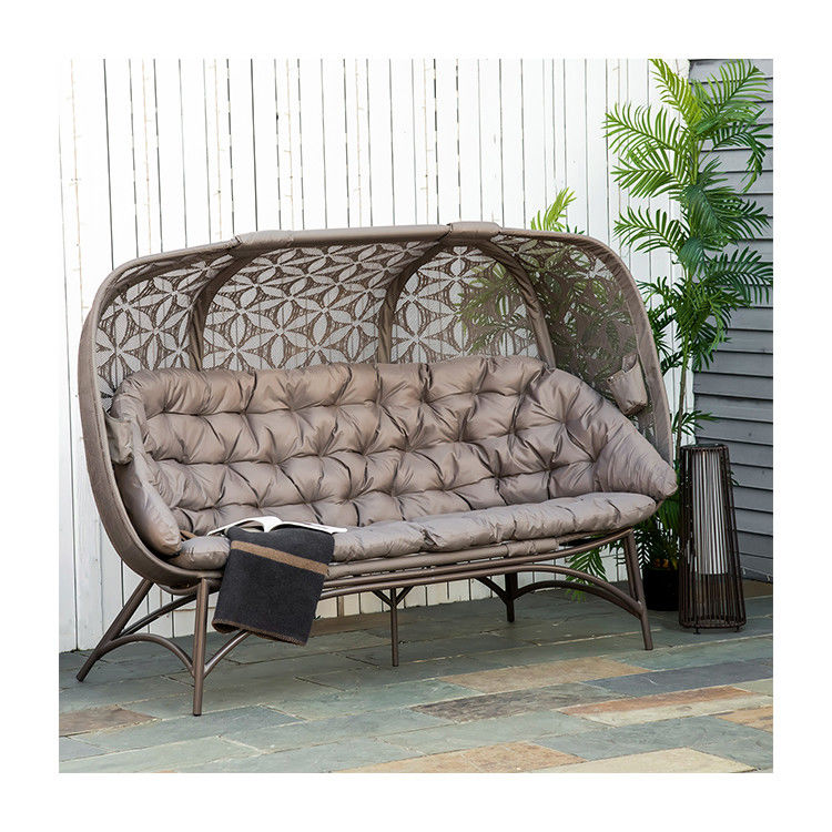 Buiten staande W85xL205xH142cm tuin ei stoel met holle mand ontwerp en moderne stijl