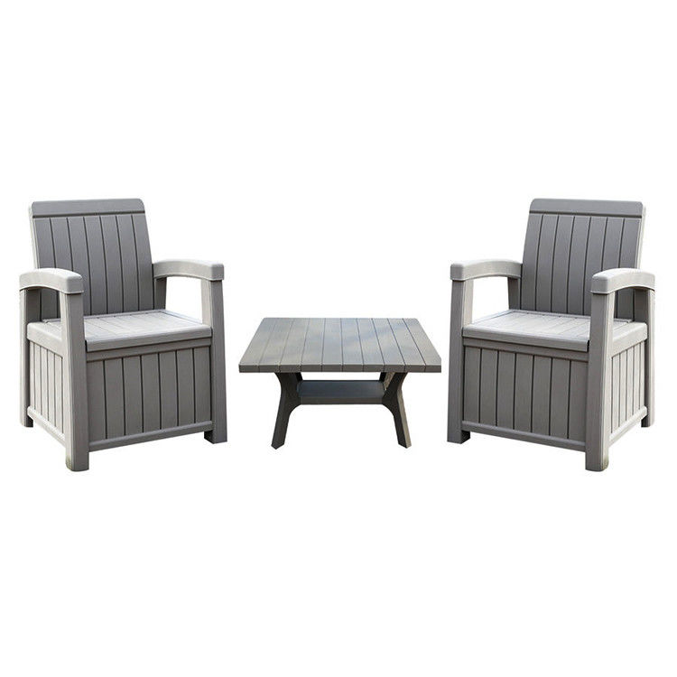 Banket Buiten Tuin Hotel Patio Waterdicht Plastic Loveseat Sofa Stoel Set Met Tafel