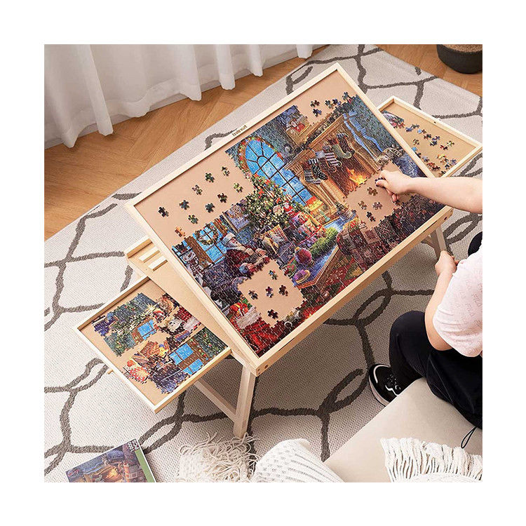 Afklapbare houten tafel puzzelbord voor AJUNION 1000 stuk puzzel 31.1 x 22 x 2.4