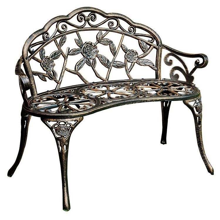 Metal Type Aluminium Love Seat Bench voor Outdoor Patio Garden Balkon in Modern Design