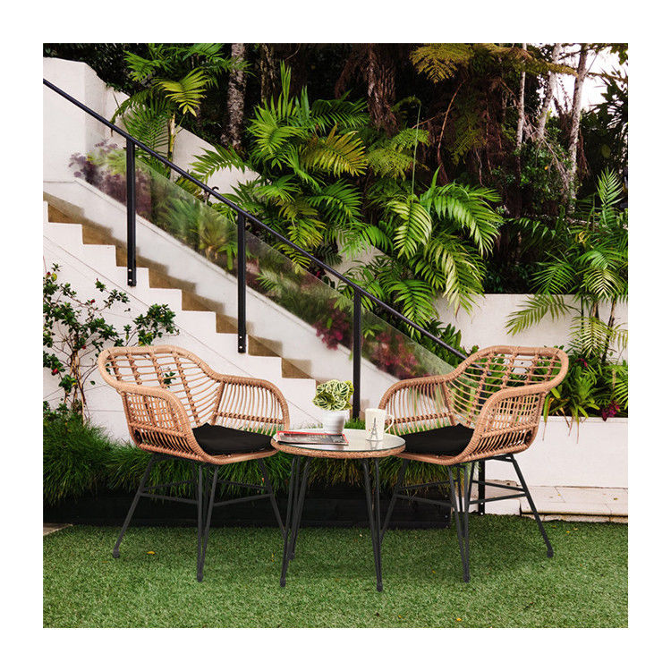 AJUNION 2 Zitplaatsen Outdoor Patio Meubels Bistro Set D23.62'xW21.26'xH31.5' Stoel Grootte