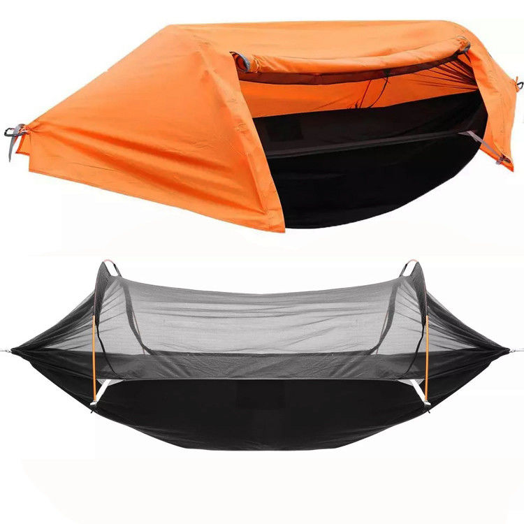 Modern design stijl buitentuin parachute kampeertent met muggennet en regenbaai