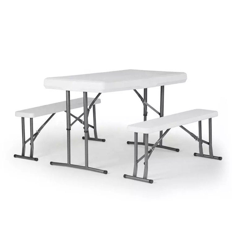 Buitenmeubilair Plastic Metal vouwbaar Picnic Eettafel Stoel Bank Set voor tuin