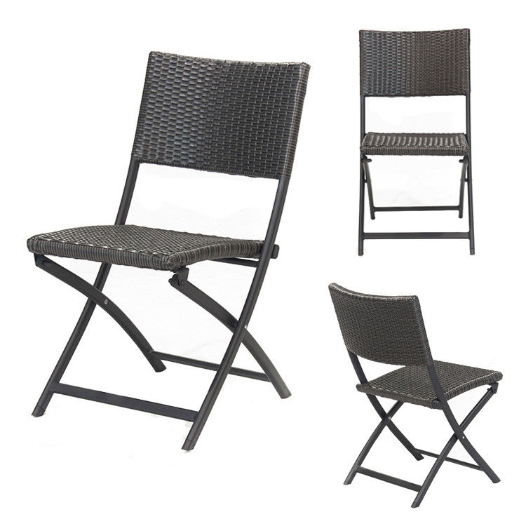 Buiten Banket Evenementen vouwbaar PE Rattan Wicker Eetkamer Koffiestoel met Custom Logo