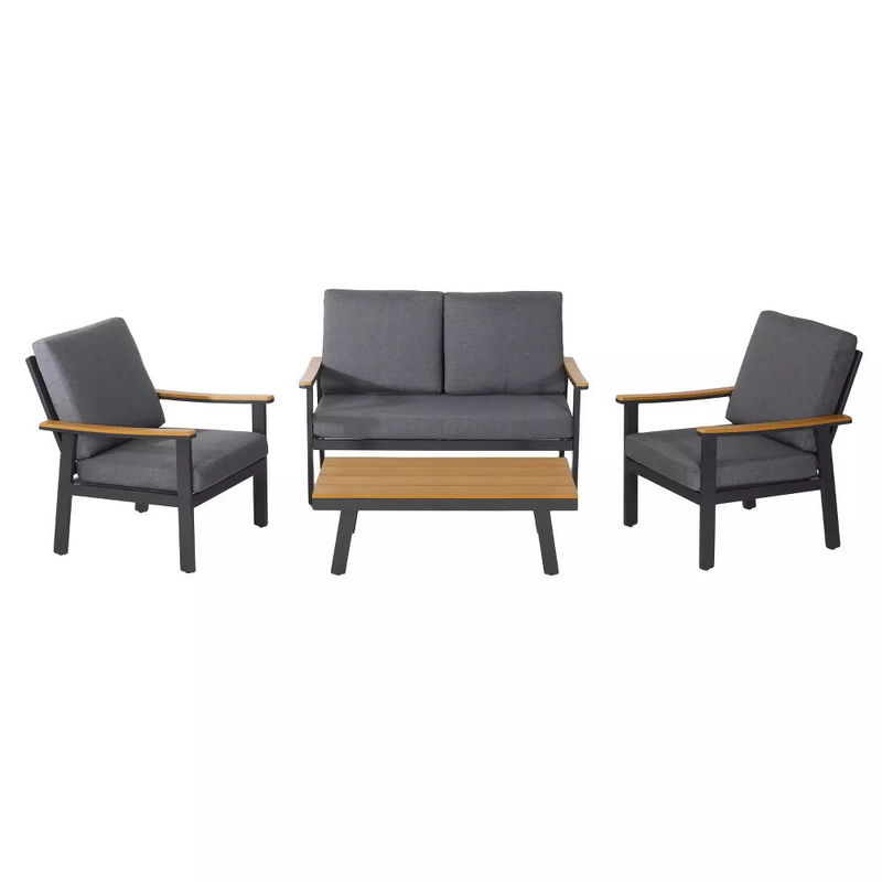 Specific Garden Sofa AJUNION 4 Piece Aluminium Outdoor Meubels Set met Koffietafel