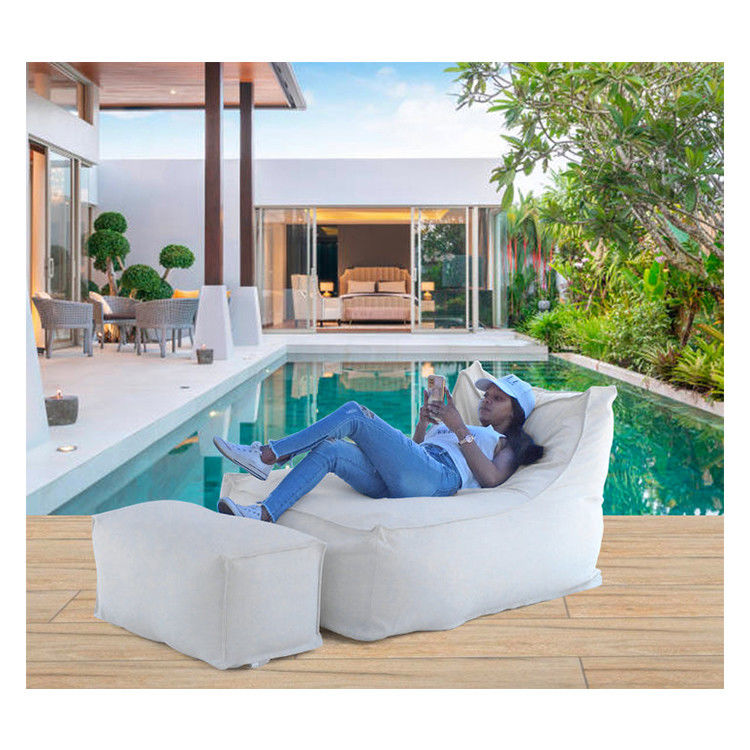 Indoor Outdoor waterdicht bonenzak sofa met 3-5mm bonenvulling en 30x75x30cm pedalafmeting
