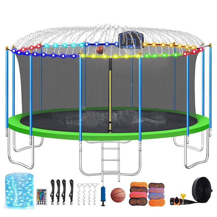 Buitenpark Ronde 10ft Fitness Spring trampoline met veiligheidsnet en aangepast logo