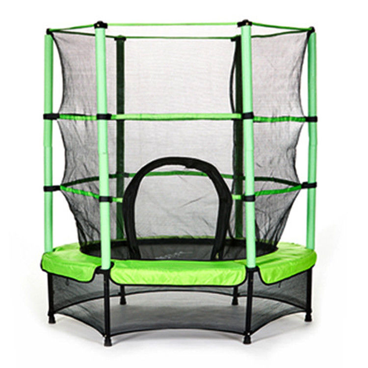 Indoor Fitness Springbed Trampoline voor kinderen en volwassenen 1.4*1.4*1.65 M of OEM Grootte