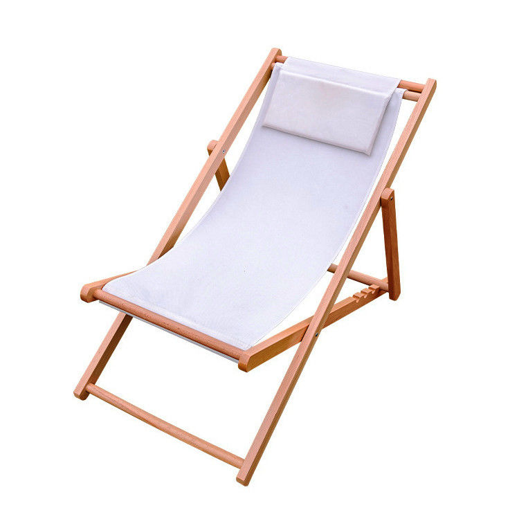 Volledige houten opvouwbare loungestoel voor buiten tuin strand en camping opvouwbaar ontwerp